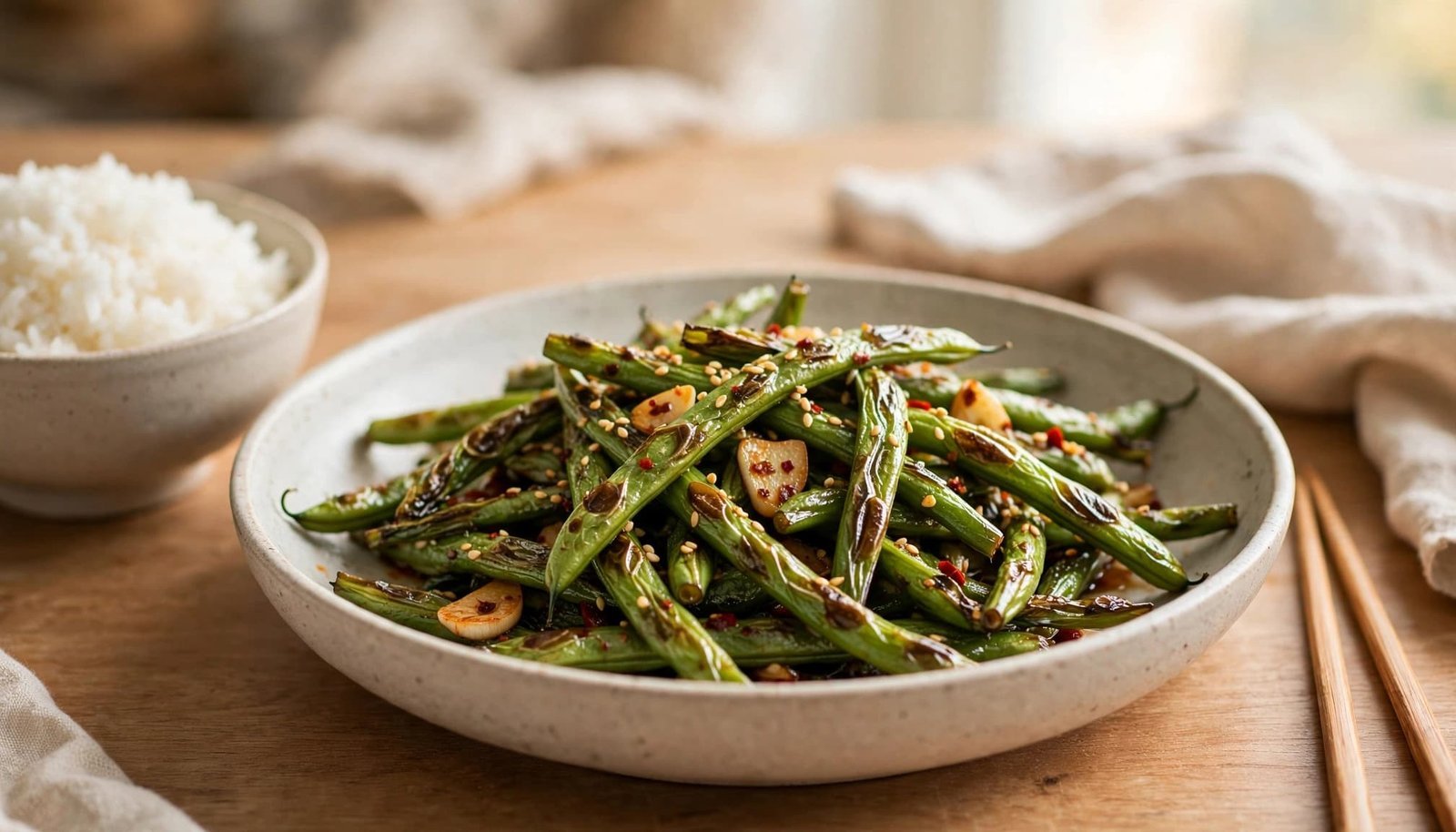Chinese Green Bean Recipe Made in the Air Fryer