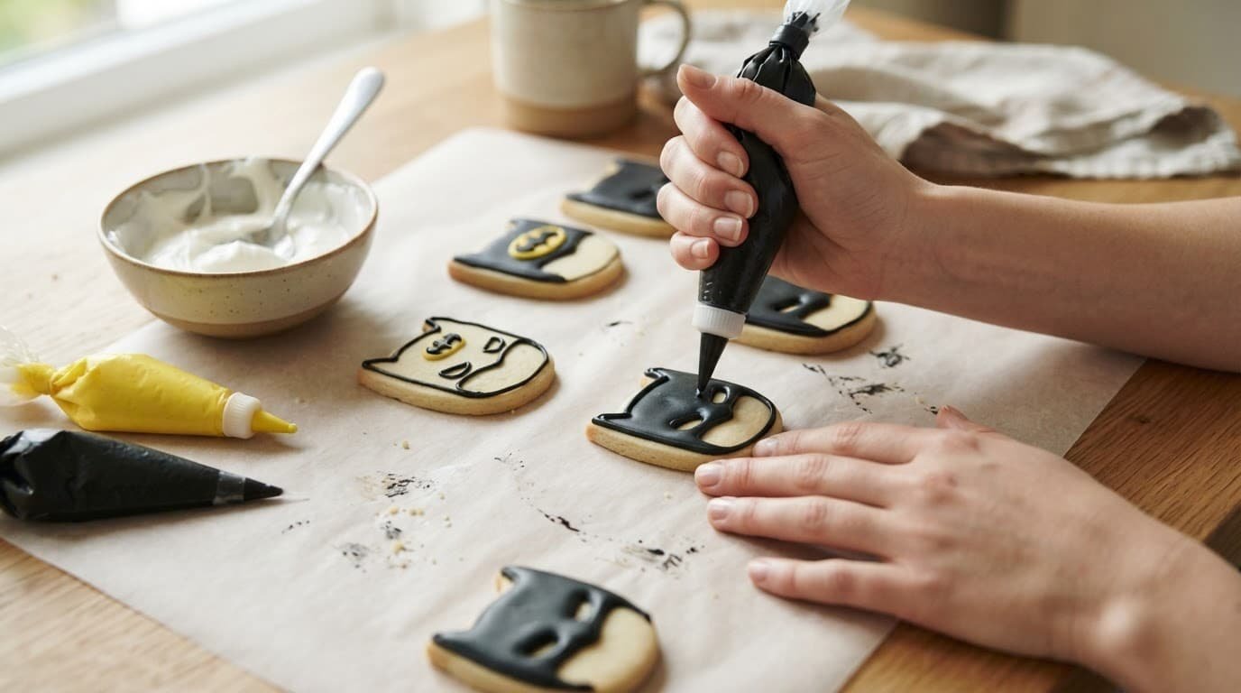Homemade Batman Cookies Recipe With Royal Icing