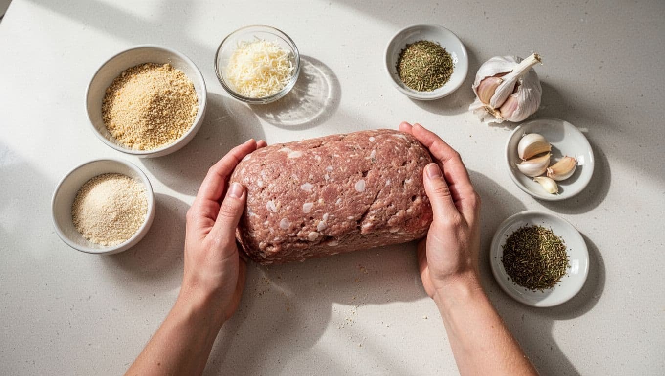 Easy Air Fryer Garlic Parmesan Chicken Meatloaf
