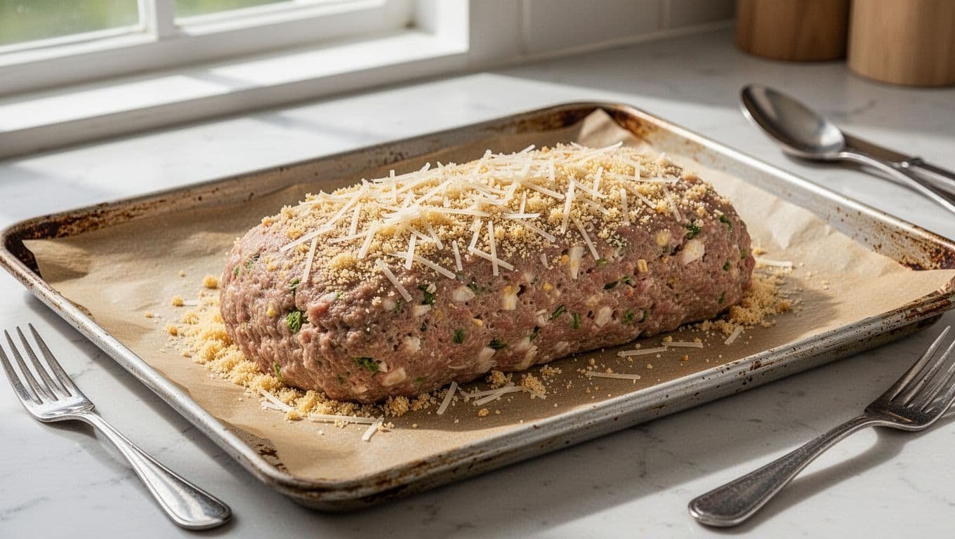 Juicy Parmesan Chicken Meatloaf With Crispy Topping