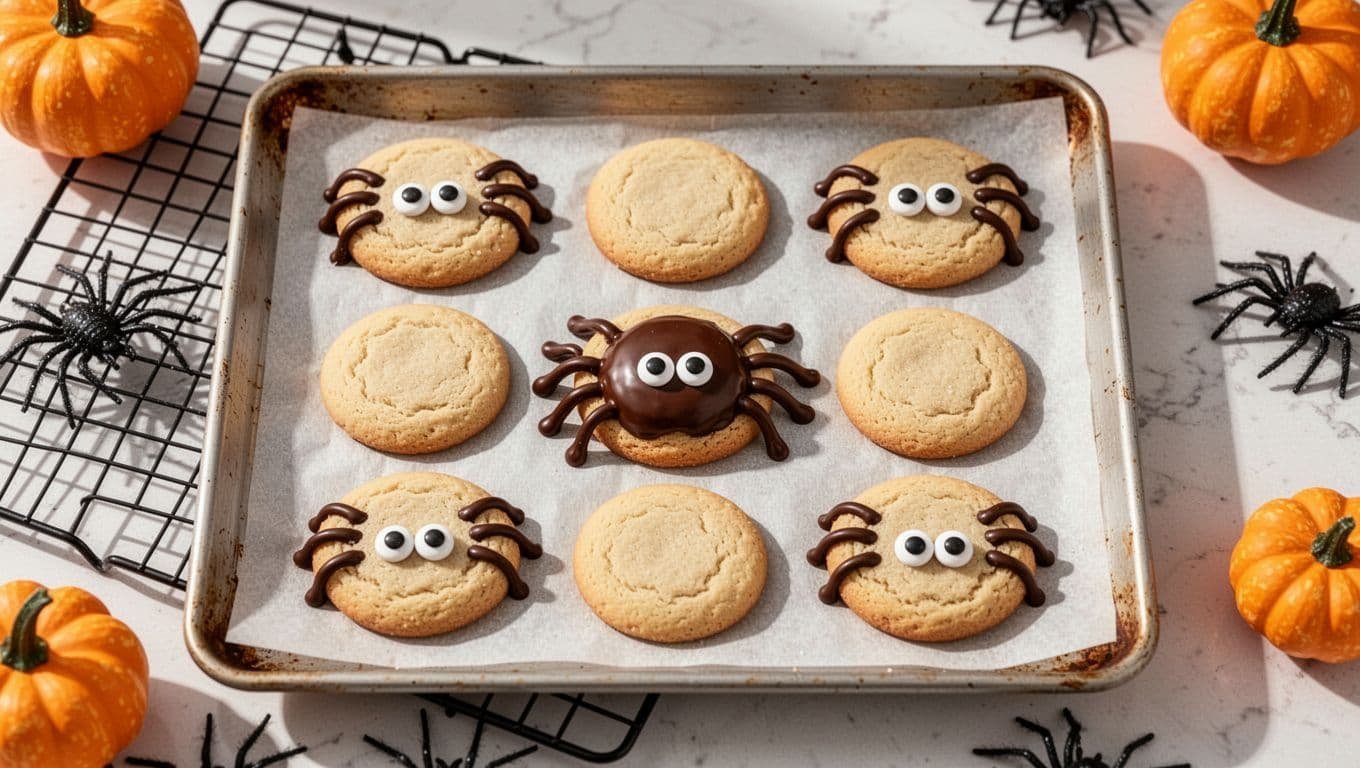 Easy Halloween Spider Cookies Recipe