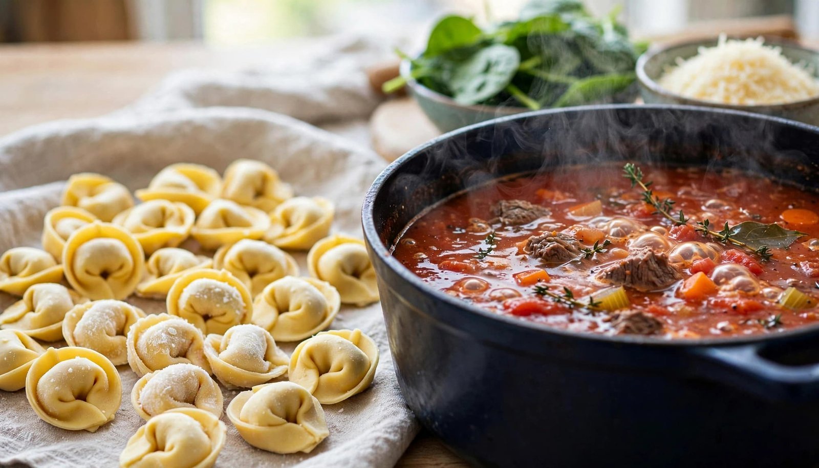 Homemade Tortellini Ground Beef Soup Recipe