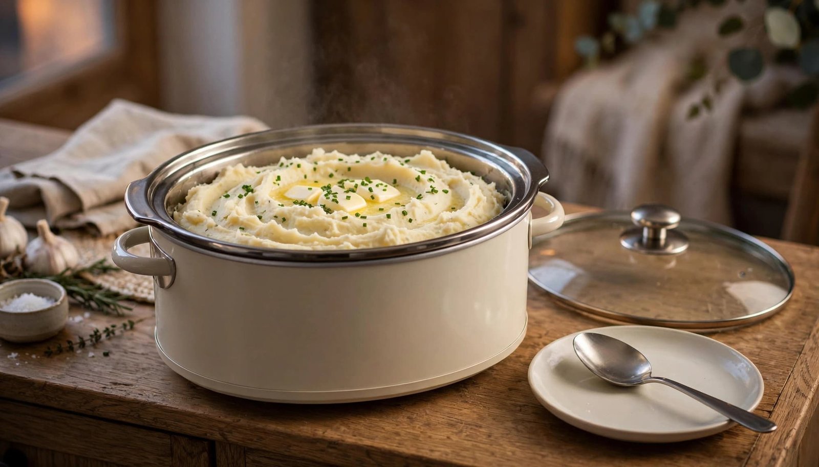 Slow Cooker Mashed Potatoes With Russet Potatoes