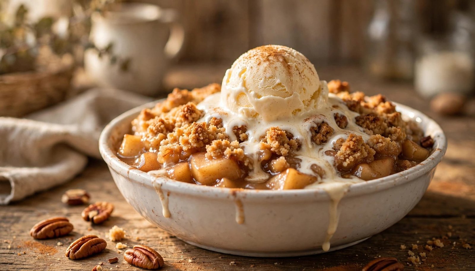 Easy Bisquick Apple Cobbler With Canned Apple Pie Filling